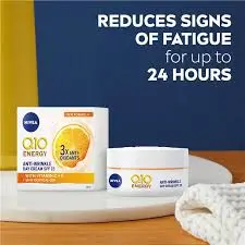nivea q10 energy healthy glow spf15 day cream 50ml