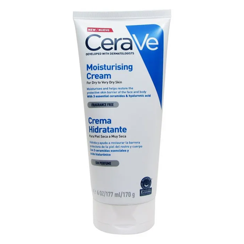 [61147] CERAVE MOISTURIZING CREAM DRY TO VERY DRY SKIN - سيرافي كريم مرطب للبشرة الجافة الى شديدة الجفاف | 177 مل | كريم | لترطيب واصلاح حاجز البشرة