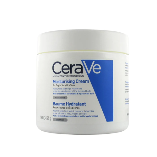 [75602] CERAVE MOISTURIZING CREAM DRY TO VERY DRY SKIN - سيرافي كريم مرطب للبشرة الجافة الى شديدة الجفاف | 454 مل | كريم | لترطيب واصلاح حاجز البشرة
