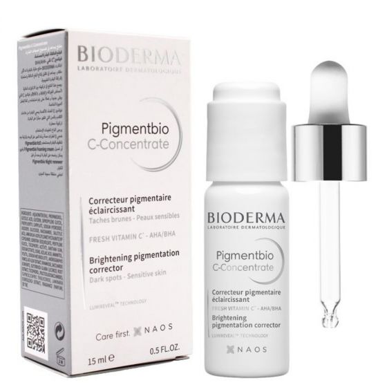 BIODERMA PIGMENTBIO C - CONCENTRATE 15 ML - بيوديرما بيجمنتبايو سي كونستريت سيروم مركز لتقشير وتفتيح البشرة | 15 مل | سيروم | تفتيح التصبغات والبقع الداكنة وتوحيد لون البشرة وزيادة النضارة