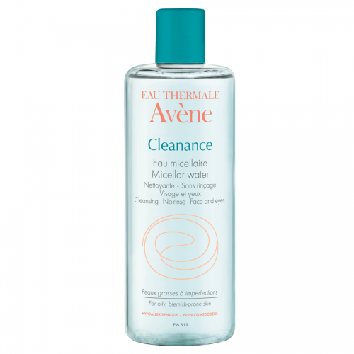 AVENE CLEANANCE MICELLAR WATER 400 ML - افين كلينانس ماء ميسيلار 400 مل | 400 مل | ماء ميسيلار منظف | تنظيف البشرة الدهنية وازالة المكياج وتنظيم الدهون