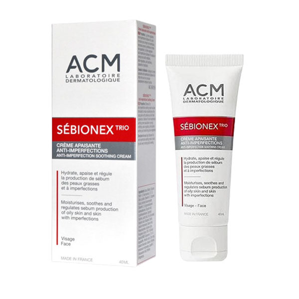 [70408] ACM SEBIONEX TRIO ANTI IMPERFECTION CREAM 40 ML - اي سي ام سبيونكس تريو كريم 40 مل | 40 مل | كريم | علاج عيوب البشرة الدهنية وحب الشباب وازالة البقع والآثار