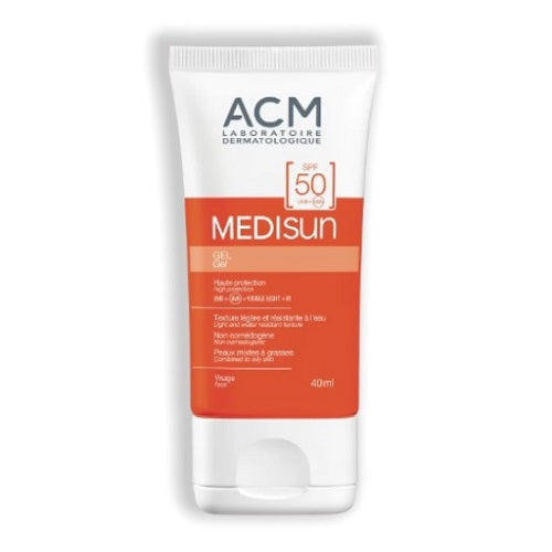 [77024] ACM MEDISUN SPF 50 GEL 40 ML - اي سي ام مديسون اس بي اف 50 جل 40 مل | 40 مل | جل | حماية فائقة من اشعة الشمس للبشرة الدهنية والمختلطة ومقاومة التصبغات