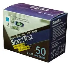 [76118] SMART TEST BLOOD GLUCOSE TEST STRIPS 50
