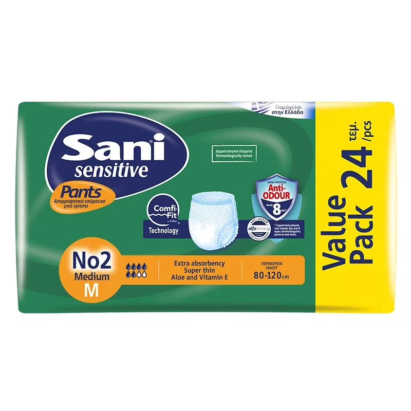 SANI PANTS SENSITIVE 24 P MEDIUM