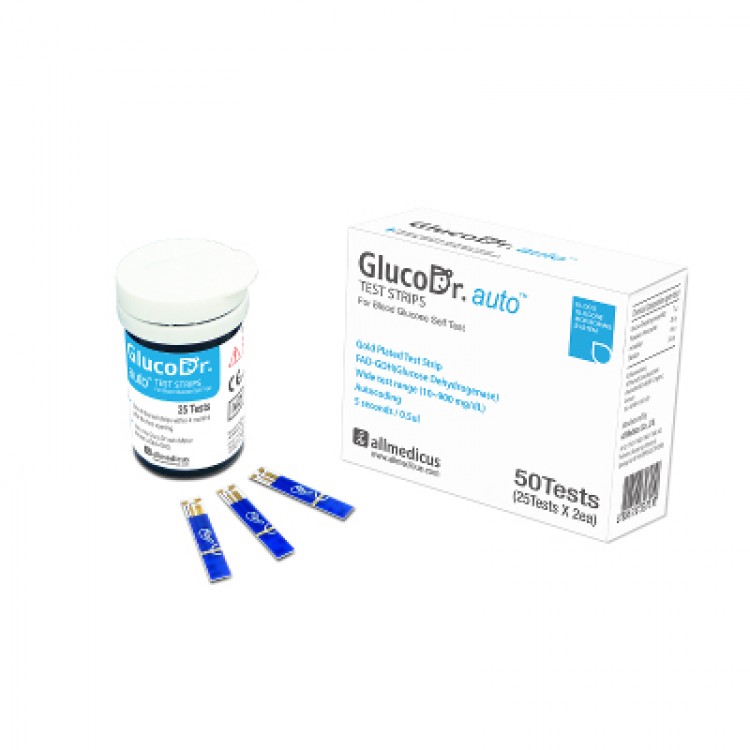 [74709] GLUCO DR AUTO A 50 TEST STRIPS - شرائط جلوكو دكتور اوتو ايه | 50 شريط | شرائط | لقياس نسبة السكر