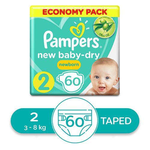 PAMPERS EGY 2*60PCS New