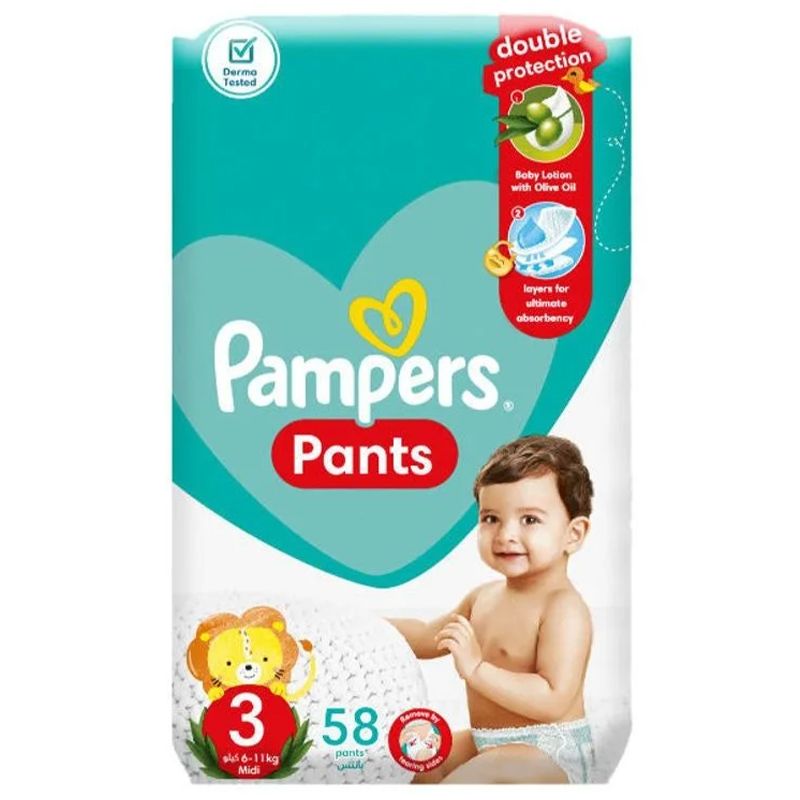 [42288] PAMPERS PANTS 3* 58 DIAPERS