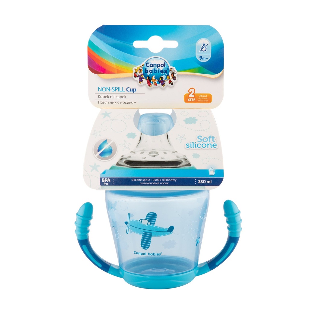 CANPOL NON SPILL CUP 9M كوب مانع للانسكاب 230ML