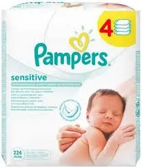 [68820] pampers sensitive wipes 3+1