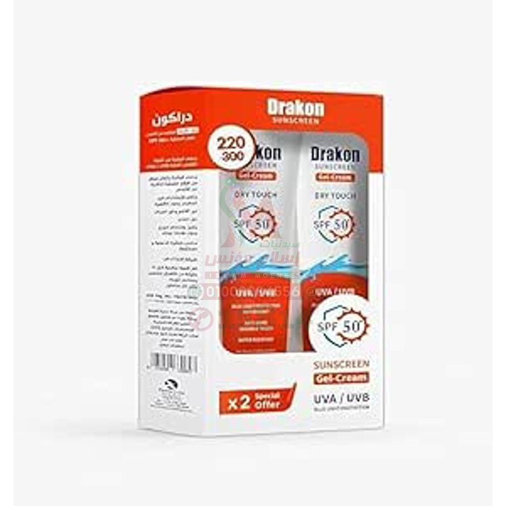 [77475] drakon sunscreen 50spf gel cream 150ml+60ml