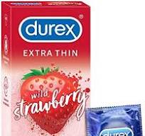 DUREX WILD STRAWBERRY CONDOM 10 PCS - ديوركس واقي ذكري بنكهة الفراولة البرية لمنع الحمل والحماية 10 قطع