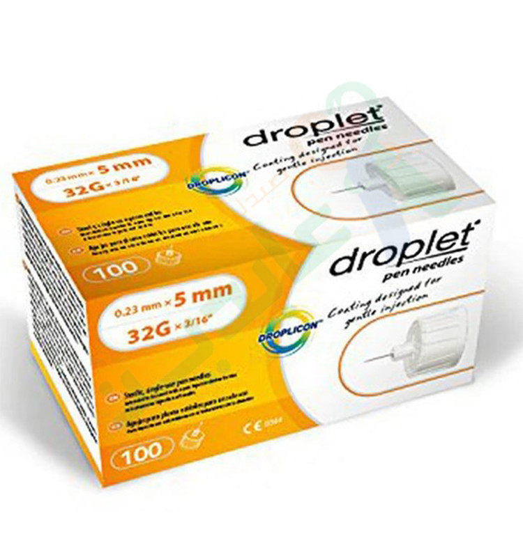 [77473] DROPLET LANCETS 100 PCS 5 MM - دروبلت لانسيتس شكاكات طبية لعينات الدم وقياس نسبة السكر