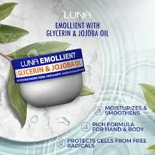 LUNA EMOLLIENT GLYCERIN & JOJOBA SOFT CREAM 50GM