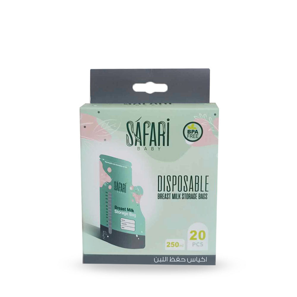 SAFARI DISPOSABLE BREAST milk storage 20PCS 250ml