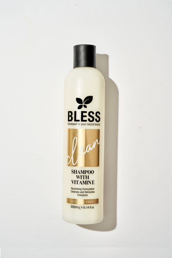 [78352] BLESS REPAIRING SHAMPOO WITH VITAMIN E 300 ML - بليس شامبو مصلح للشعر بفيتامين هـ | 300 مل | شامبو | تنظيف فروة الراس واصلاح الشعر التالف والمتكسر ومقاومة تقصف الاطراف