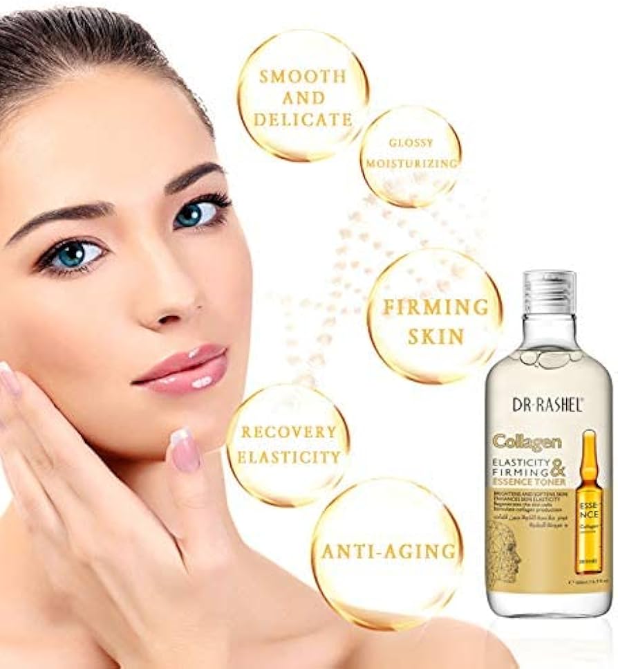 [78358] DR RASHEL COLLAGEN ESSENCE TONER 500ML - دكتور راشيل تونر الكولاجين | 500 مل | تونر مرطب ومغذي للبشرة | لشد البشرة ومقاومة التجاعيد