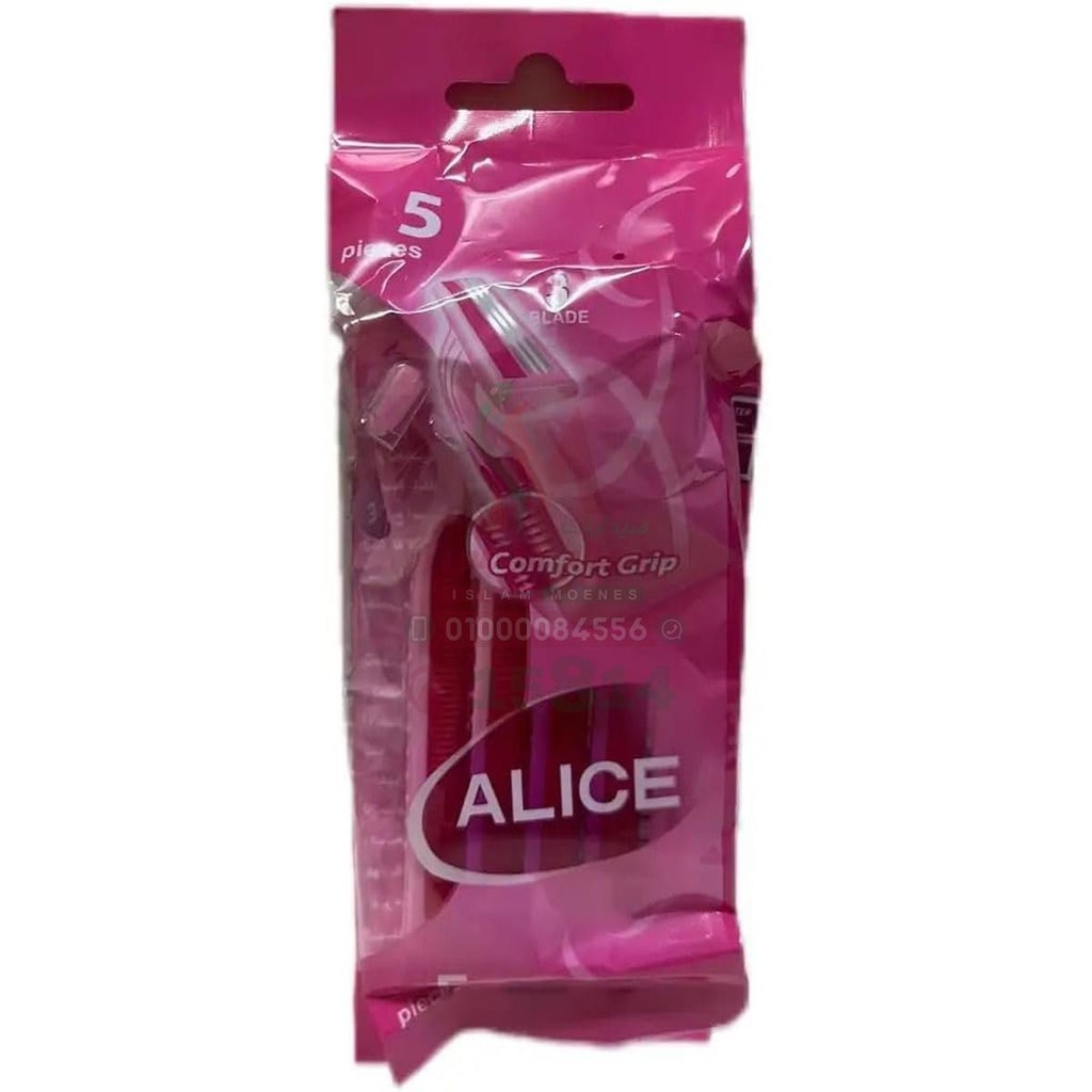 [78408] ALICE COMFORT GRIP 3 BLADE SHAVING 5PCS