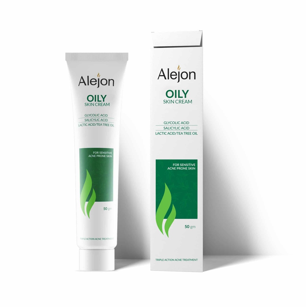 ALEJON OILY SKIN CREAM 50 ML - اليجون كريم تنظيم افرازات البشرة الدهنية | 50 مل | كريم موضعي | موازنة الدهون وترطيب البشرة الدهنية والمختلطة ومقاومة اللمعان