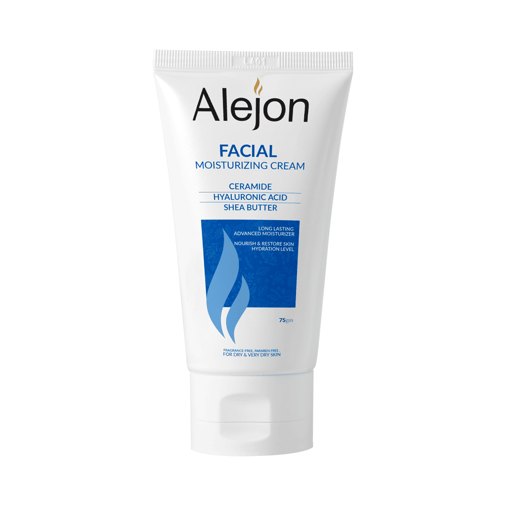 ALEJON FACIAL MOISTURIZER FOR DRY SKIN 75 ML - اليجون كريم مرطب للوجه للبشرة الجافة | 75 مل | كريم موضعي | ترطيب عميق للبشرة الشديدة الجفاف واصلاح حاجز البشرة الطبيعي