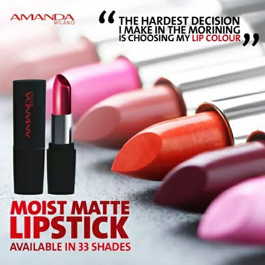 AMANDA MILANO MOIST MATTE LIPSTICK - اماندا ميلانو مويست مات احمر شفاه | حجم قياسي | احمر شفاه مطفي | تلوين وتجميل الشفاه بمظهر مطفي جذاب وترطيب عميق يدوم طويلا