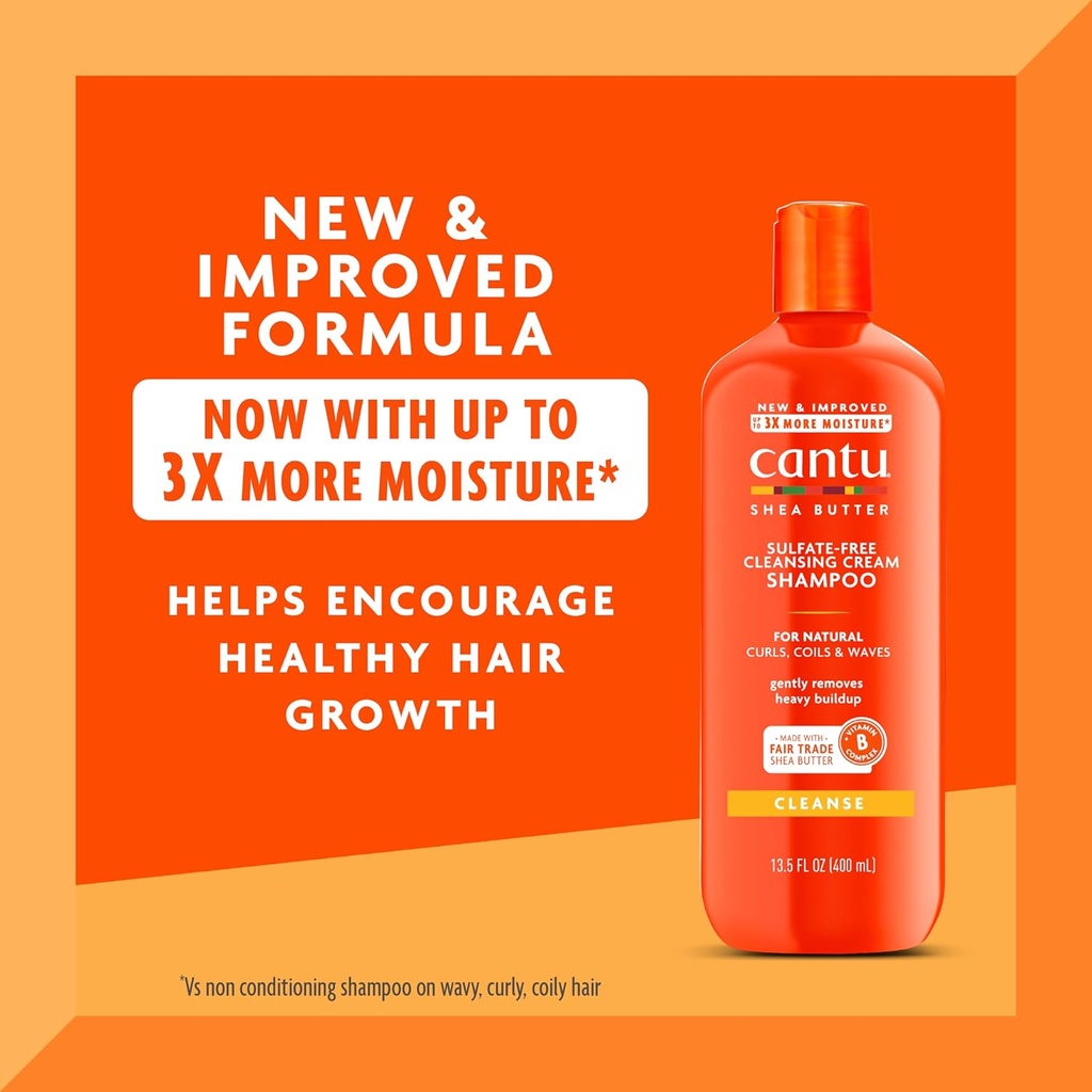 Cantu Sulfate-Free Cleansing Cream Shampoo with Shea Butter for Natural Hair 709ml