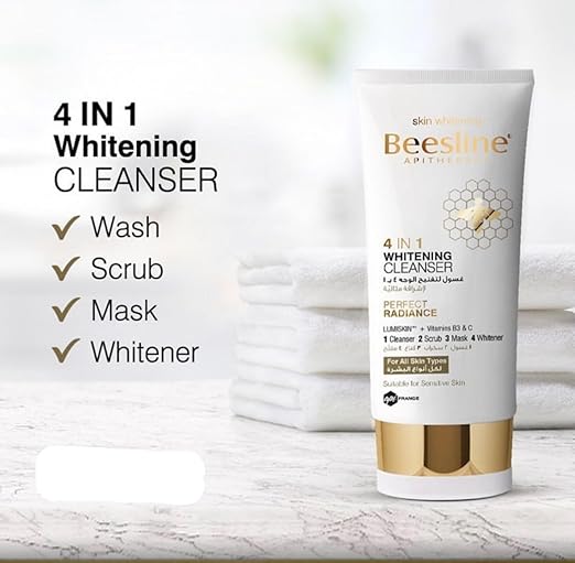 BEESLINE WHITENING CLEANSER 4*1 - 150ML - غسول بيزلين للتفتيح رباعي المفعول | 150 مل | غسول | تنظيف وتفتيح البشرة