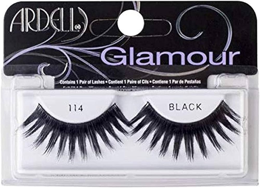 ARDELL NATURAL LASHES 114 BLACK 1 PAIR - ارديل ناتشورال رموش 114 سوداء زوج واحد | زوج واحد | مستحضر تجميل ومظهر طبيعي | تكثيف خفيف واضافة طول متناسق للرموش