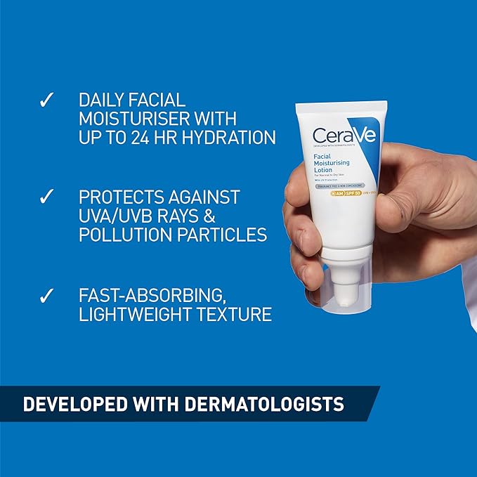 [60506] CeraVe AM Facial Moisturizing Lotion with Sunscreen  52ml