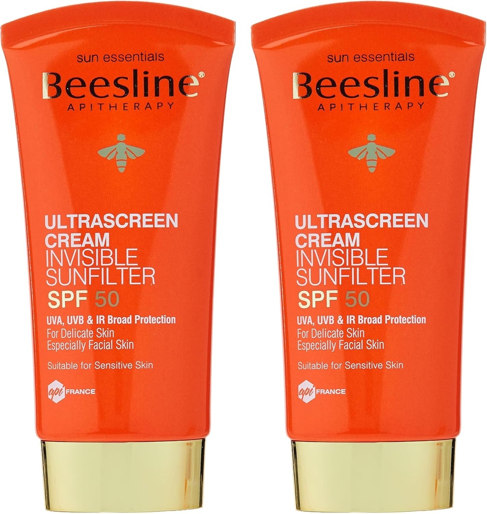 [74259] BEESLINE ULTRASCREEN CREAM SPF 50 - بيزلين الترا سكرين كريم | 60 مل | كريم واقي من الشمس وممتد المفعول | حماية فائقة ضد الحروق والشيخوخة المبكرة للبشرة