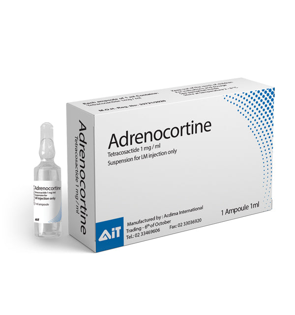 ADRENOCORTINE 1AMP - ادرينوكورتين | 1 مجم | امبول | تنشيط الغدة الكظرية ومقاومة الالتهابات والمناعة