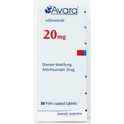 AVARA 20 MG 30 TAB - افارا 20 مجم 30 قرص | 30 قرص | اقراص مغلفة | علاج التهاب المفاصل الروماتويدي والتحكم في نشاط المناعة الذاتية