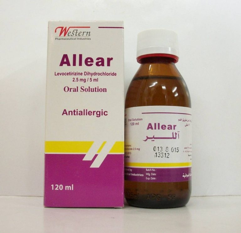 ALLEAR 2.5 MG / 5 ML SYRUP 120 ML - الير 2.5 مجم / 5 مل شراب | 120 مل | شراب فموي | مضاد قوي للهيستامين لعلاج اعراض الحساسية والتهابات الانف التحسسية والشرى
