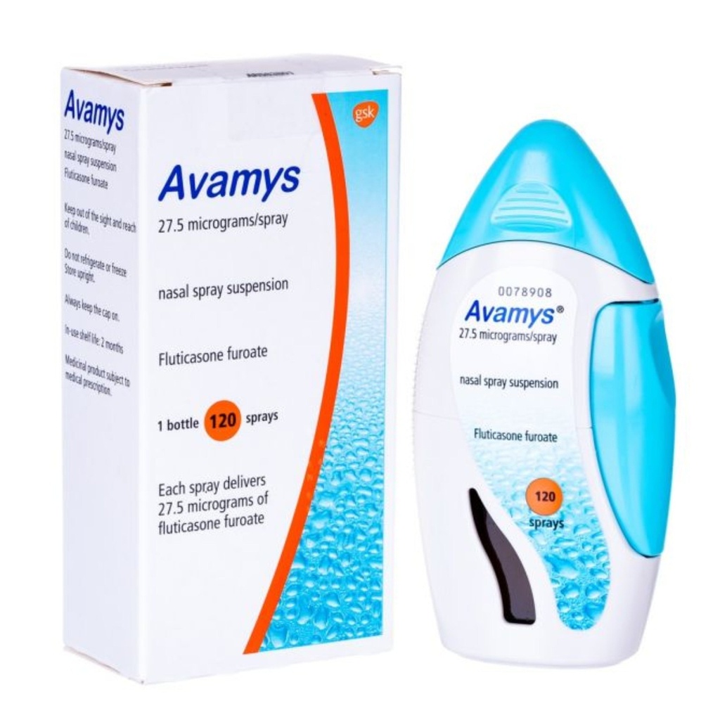 AVAMYS NASAL 120 SPRAYS - افاميس 27.5 مكجم | بخاخ | لعلاج اعراض حساسية الانف والجيوب الانفية