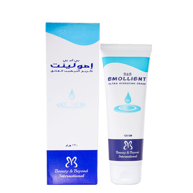 B & B EMOLLIENT CREAM - بي اند بي كريم مرطب ومطري للجلد | 120 جم | كريم مرطب للوجه والجسم | ترطيب فائق وعميق واصلاح حاجز البشرة الجافة والحساسة وعلاج الالتهابات