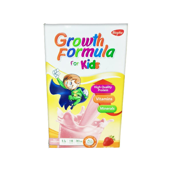 GROWTH FORMULA KIDS STRAWBERRY 400 GM - جروث فورميلا للاطفال فراولة | 400 جم | بودرة | علاج سوء التغذية ونقص الوزن للاطفال