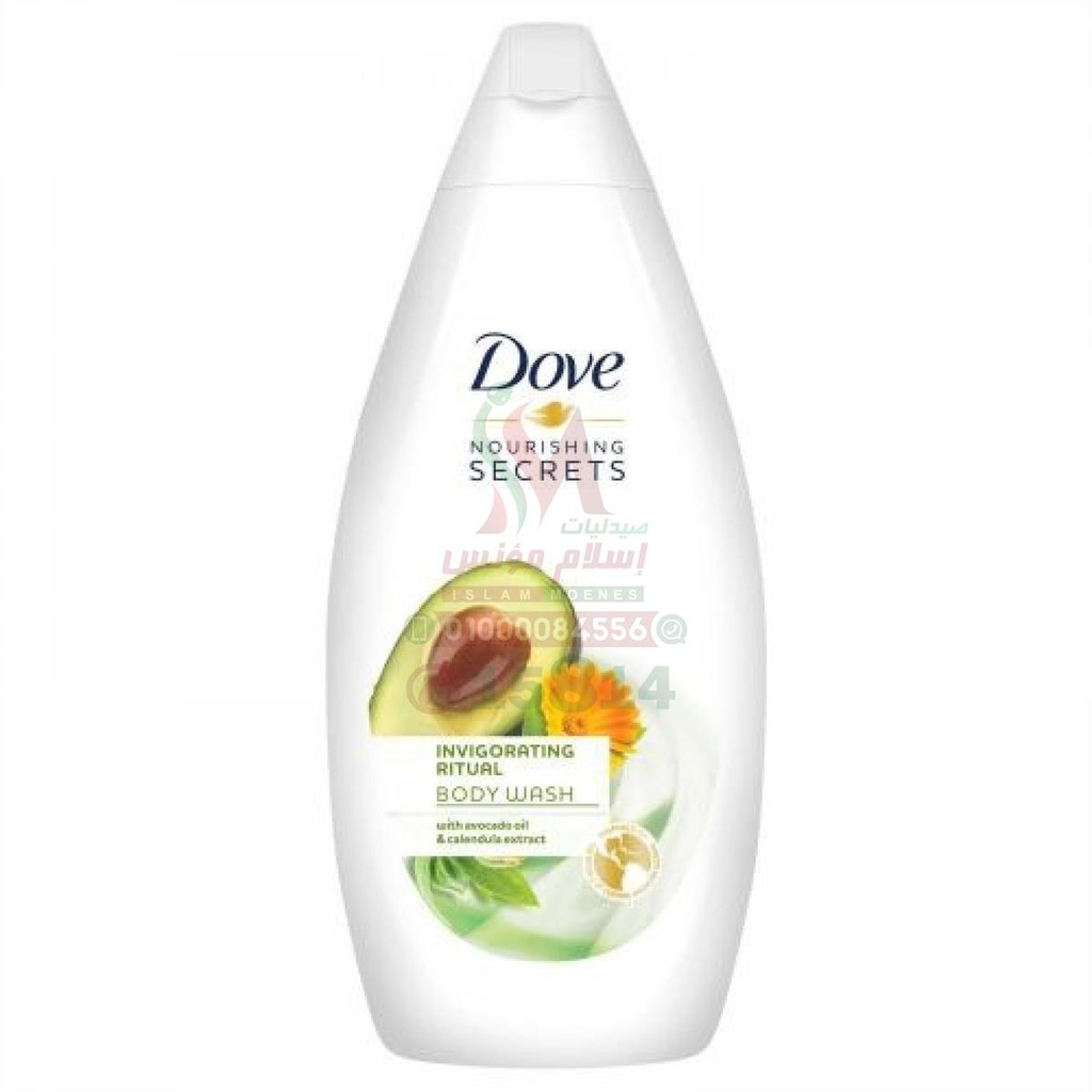 DOVE SHOWER AVOCADO AND CALENDULA 500ML - دوف شاور جل بالافوكادو | 500 مل | سائل استحمام مرطب | لتغذية البشرة واستعادة حيوية الجسم