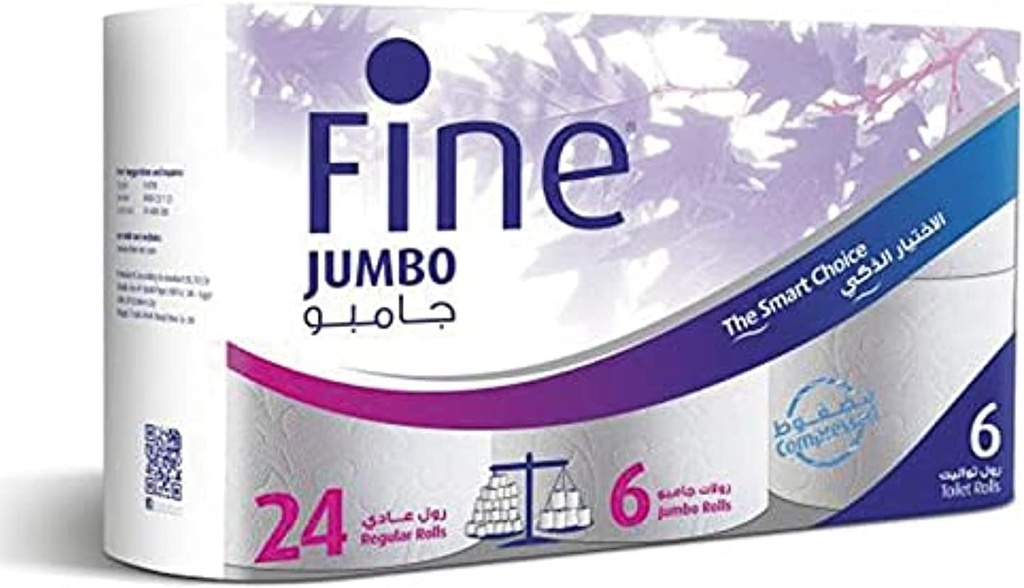 [60887] FINE SMART CHOICE 6 JUMBO ROLLS