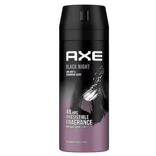 AXE BLACK NIGHT BODY SPRAY FOR MEN 150 ML - اكس بلاك نايت بخاخ للجسم للرجال 150 مل | 150 مل | بخاخ معطر | انتعاش مستمر وحماية من رائحة العرق طوال اليوم