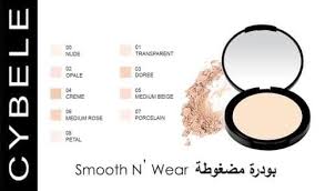 CYBELE SMOOTH N WEAR COMPACT POWDER - سيبيل بودرة مضغوطة | حجم قياسي | بودرة مضغوطة للوجه | لتثبيت المكياج وامتصاص الزيوت الزائدة