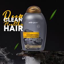 [74035] EVER PURE SHAMPOO CHARCOAL 385 ML - ايفر بيور شامبو الفحم | 385 مل | شامبو | لتنقية الفروة وازالة السموم