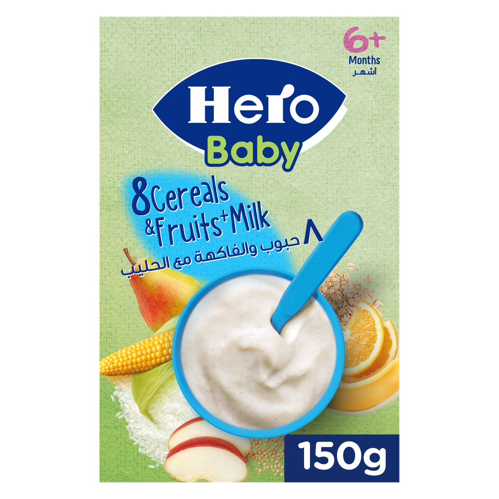 HERO GOOD MORNING 8 CEREALS& FRUIT WITH  MILK