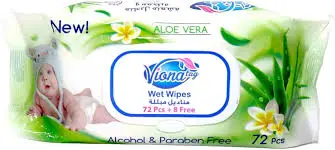 viona adult wet towel  72pcs aloevera