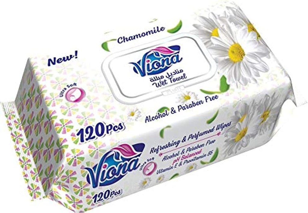 [75525] viona baby wet towel  120pcs classic