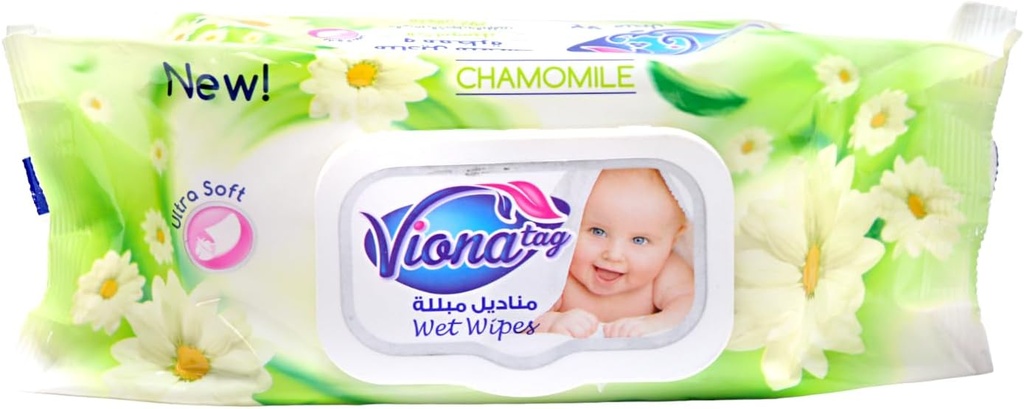 [66775] viona baby wet towel  72pcs aloevera