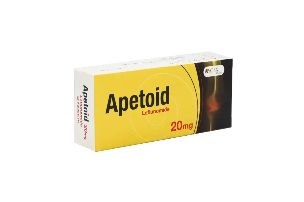 APETOID 20 MG 30 TAB - ابيتويد 20 مجم 30 | اقراص | لعلاج التهاب المفاصل الروماتويدي والام المفاصل المناعية