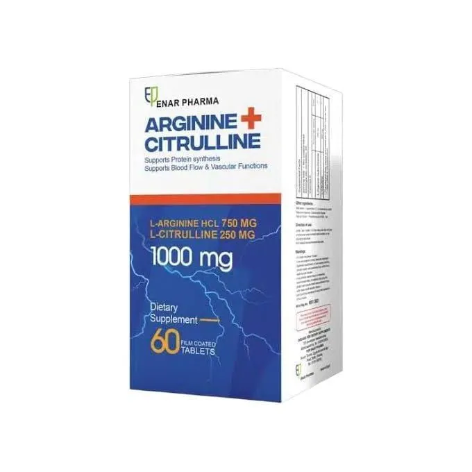 [78429] ARGININE CITRULLINE 1000 MG 60 TAB -- ارجينين سيترولين 1000 مجم | اقراص لدعم الدوره الدمويه وتحسين الاداء البدني