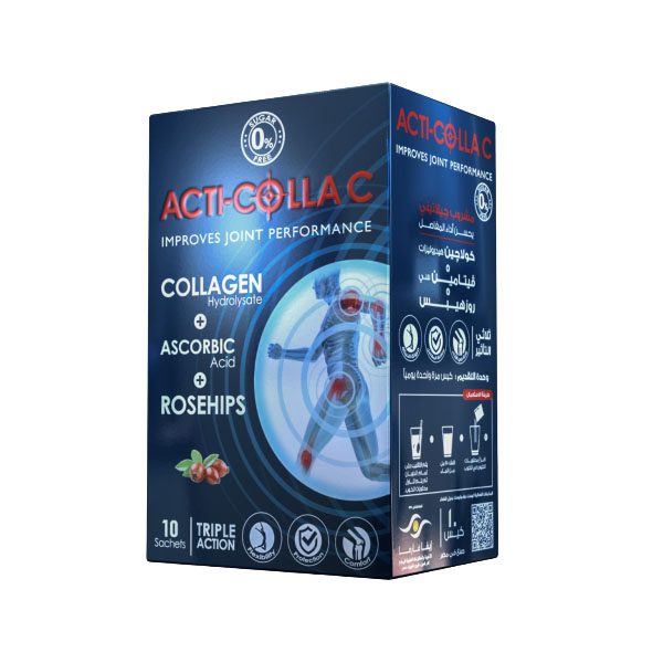 ACTI-COLLA C 10 SACHETS - اكتي كولا سي 10 اكياس بودرة لدعم صحة المفاصل وبناء الغضاريف