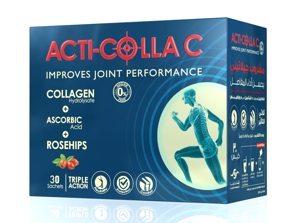 ACTI-COLLAC 30 SACHETS - اكتي كولا سي 30 اكياس بودرة لدعم صحة المفاصل وبناء الغضاريف