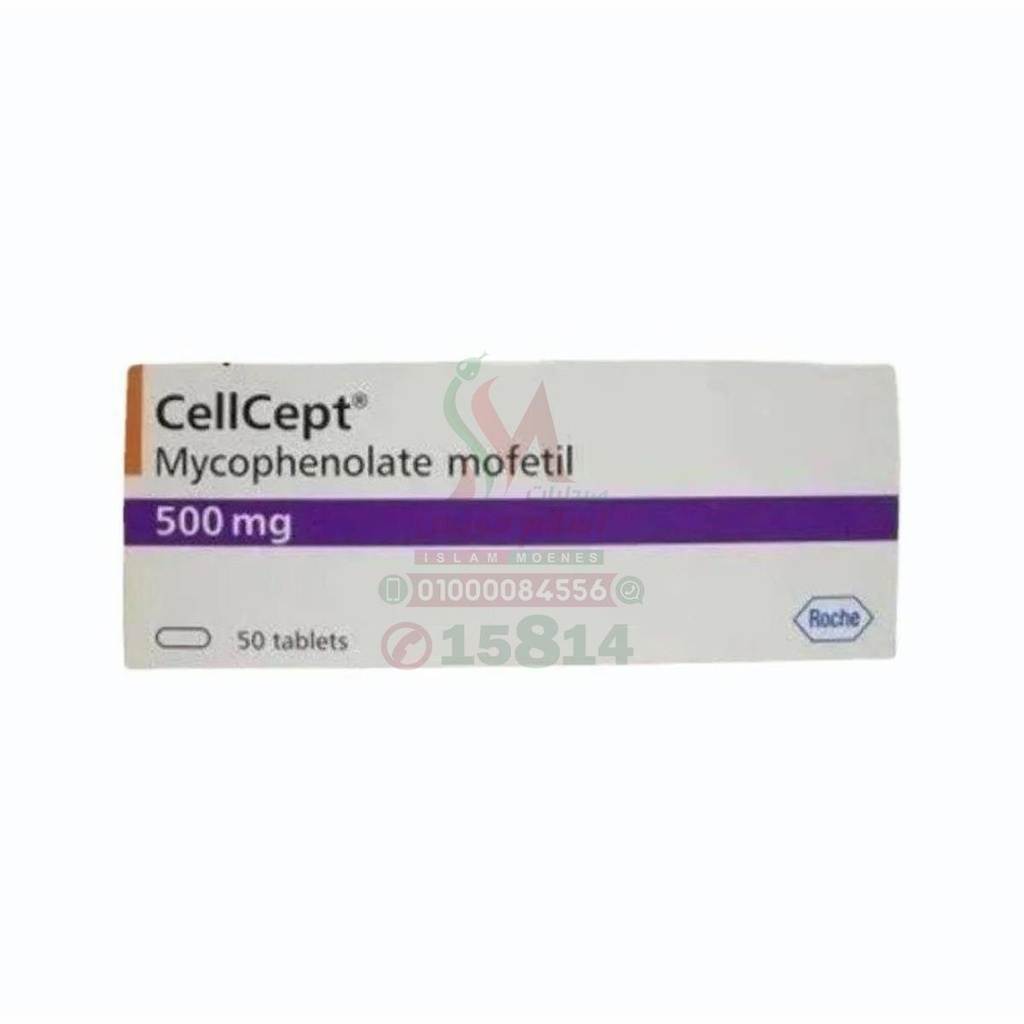 CELLCEPT 500 MG CAP - سيلسيبت 500 مجم | 500 مجم | اقراص مغلفة | تثبيط المناعة ومنع رفض الاعضاء المزروعة
